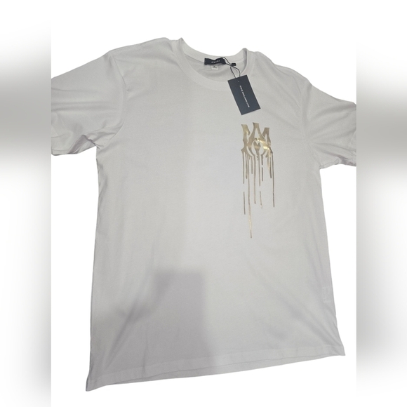 Amiri white and gold tshirt - Picture 1 of 4